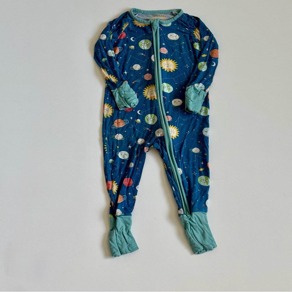 Little Sleepies Solar System Space Bamboo Zippy Pajamas (3-6 Months)
